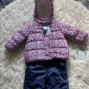 NEW 12 Month Girl 2 Piece Snow Suit